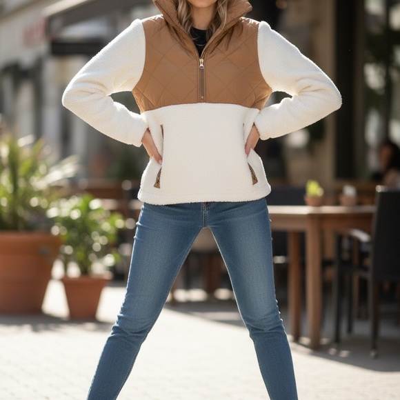 J. Crew Tops - J. Crew Tan Quilted Jacket